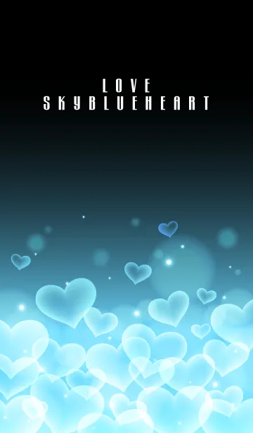 [LINE着せ替え] LOVE SKY BLUE HEARTの画像1