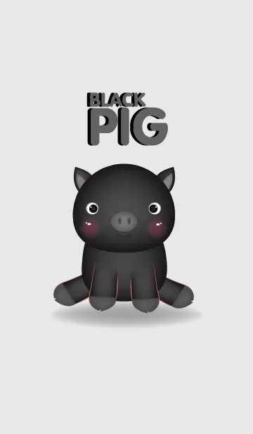 [LINE着せ替え] Cute Baby Black Pig Theme(jp)の画像1