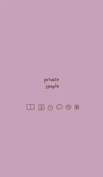 [LINE着せ替え] Private simple -lilac-の画像1