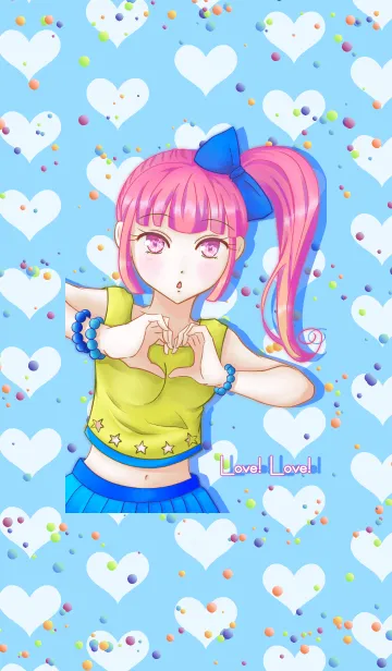 [LINE着せ替え] Love！ Love！の画像1