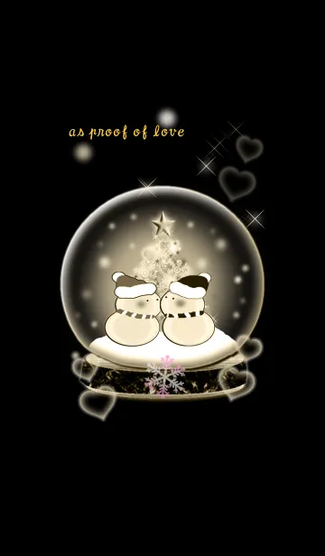 [LINE着せ替え] 愛の証(雪だるま13)セピアの画像1
