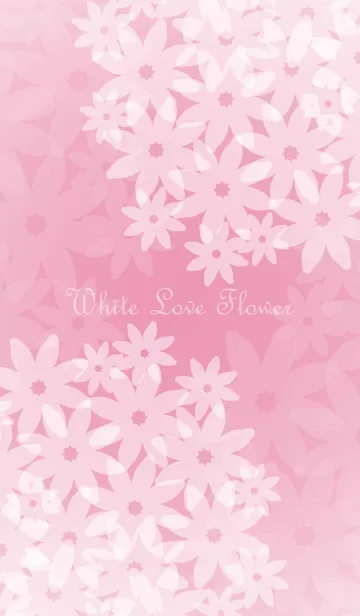 [LINE着せ替え] White Love Flowerの画像1