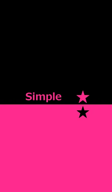 [LINE着せ替え] ピンクと黒色の星の画像1