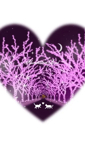 [LINE着せ替え] Illumination road ＆ catの画像1