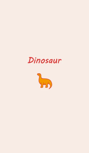 [LINE着せ替え] シンプルなクラシックオレンジの恐竜の画像1