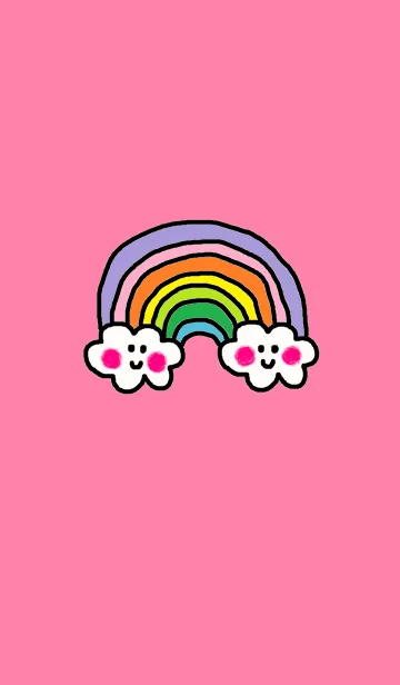 [LINE着せ替え] にじ x ピンクの画像1