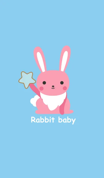 かわいいピンクのバニーのLINE着せ替え