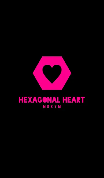 [LINE着せ替え] HEXAGONAL HEART -PINK-の画像1