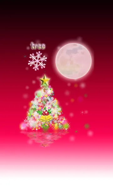 [LINE着せ替え] イルミネーションツリー15(ピンク)の画像1