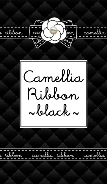 [LINE着せ替え] 大人カワイイ♡Camellia Ribbon -black-の画像1