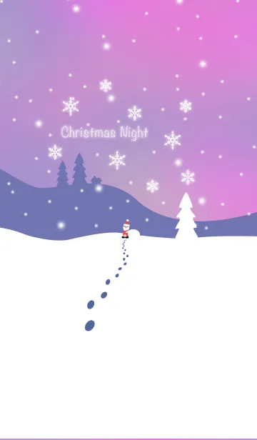 [LINE着せ替え] クリスマスの夜のサンタさんの画像1