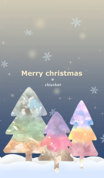 [LINE着せ替え] Merry Christmas with watercolor (Jupan)の画像1