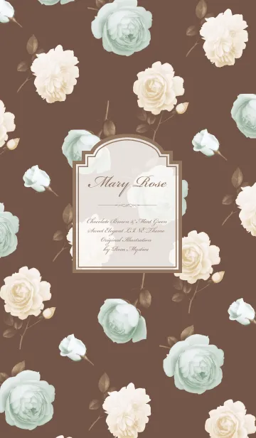 [LINE着せ替え] Mary Rose - Chocolate Brown ＆ Mint Greenの画像1