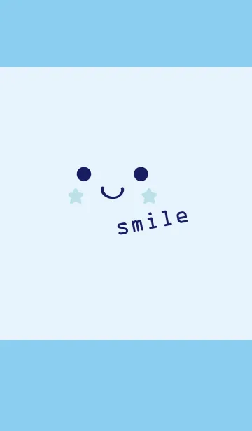 [LINE着せ替え] 最小限の青い笑顔の画像1