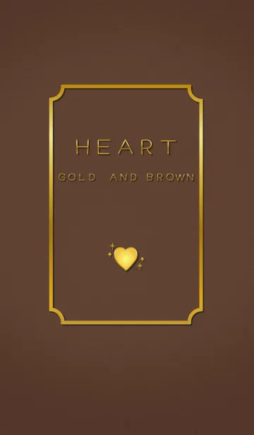 [LINE着せ替え] HEART GOLD AND BROWNの画像1