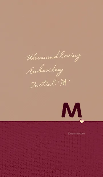 [LINE着せ替え] ウォーム アンド ラビング 刺繍「M」の画像1