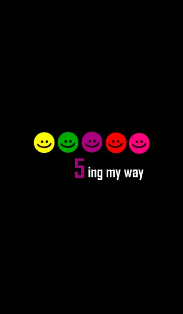 [LINE着せ替え] 5ing my way purpleの画像1