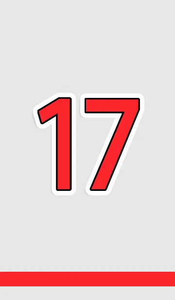 [LINE着せ替え] Number*17 with Grayの画像1