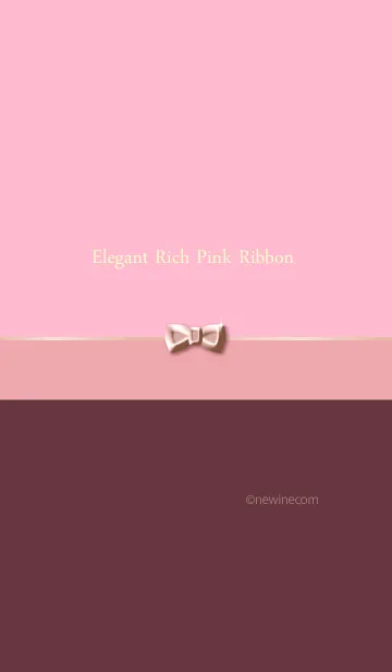 [LINE着せ替え] エレガント リッチ ピンク リボンの画像1