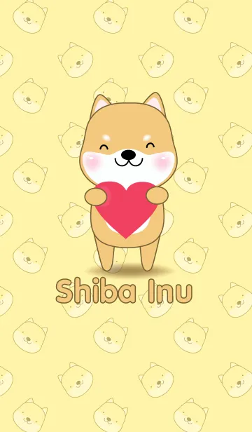 [LINE着せ替え] Love Cute Shiba inu Theme(jp)の画像1