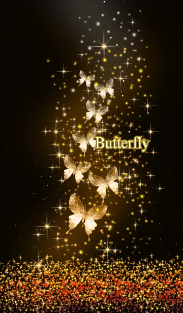 [LINE着せ替え] キラキラ＊＊＊＊蝶のダンス12の画像1