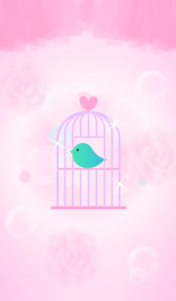 カゴの中の可愛い小鳥♪のLINE着せ替え