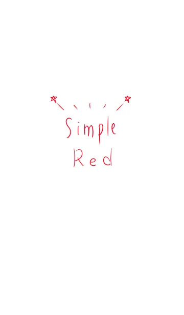 [LINE着せ替え] シンプル 赤の画像1