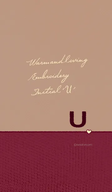 [LINE着せ替え] ウォーム アンド ラビング 刺繍「U」の画像1