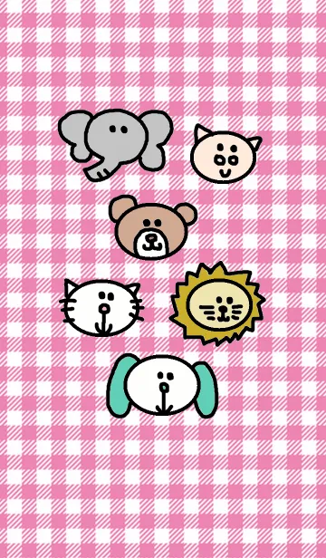 [LINE着せ替え] 動物 x ピンクの画像1