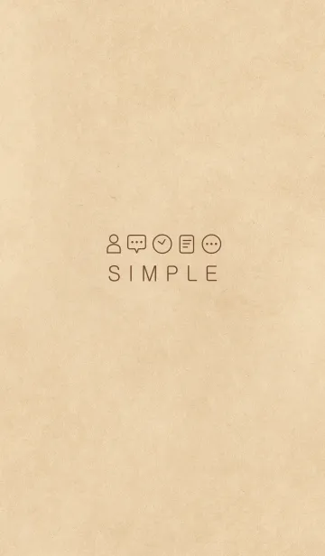 [LINE着せ替え] シンプル クラフト(ブラウン)の画像1