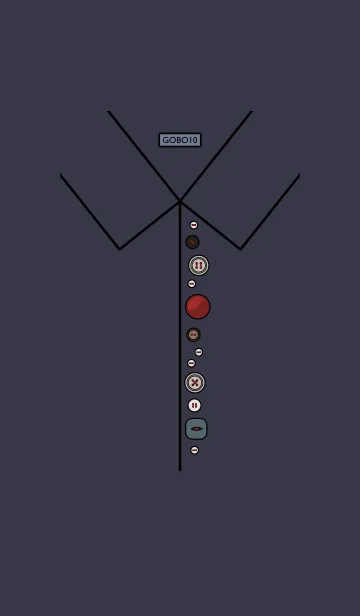 [LINE着せ替え] シャツ＆ボタン + ブルーの画像1