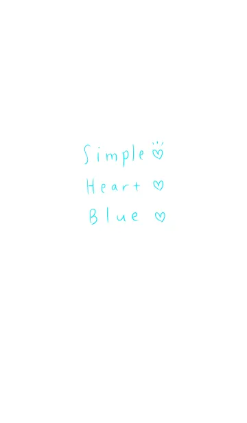 [LINE着せ替え] シンプル ハート ブルーの画像1