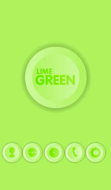 [LINE着せ替え] Simple Lime Green Button theme (JP)の画像1