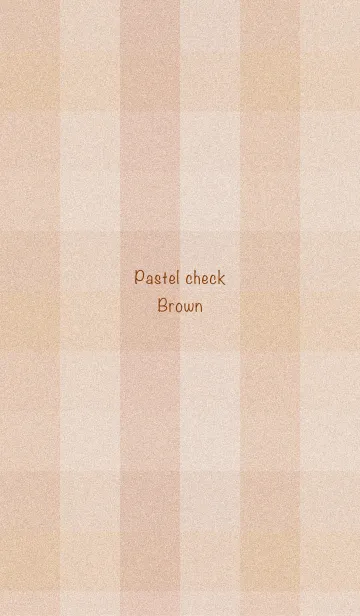 [LINE着せ替え] パステルチェック -ブラウン-の画像1