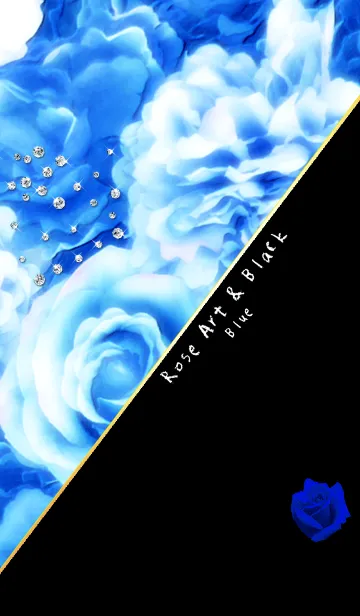 [LINE着せ替え] Rose Art ＆ Black Blueの画像1