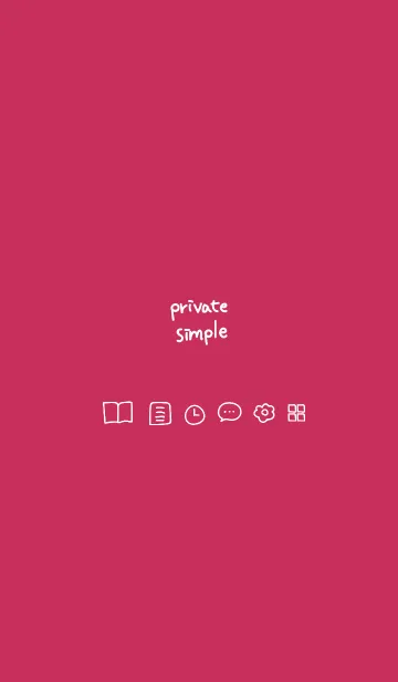 [LINE着せ替え] Private simple -scarlet-の画像1