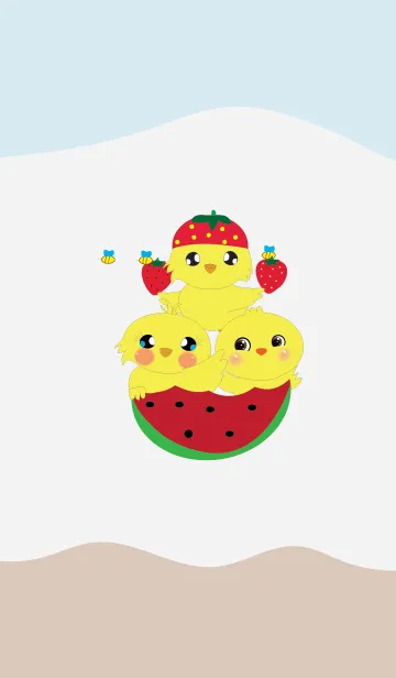 [LINE着せ替え] Chicken Little Fruit v1の画像1