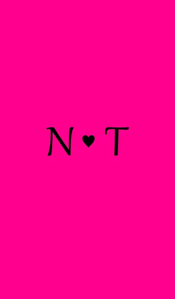 [LINE着せ替え] Initial "N ＆ T" Vivid pink ＆ black.の画像1