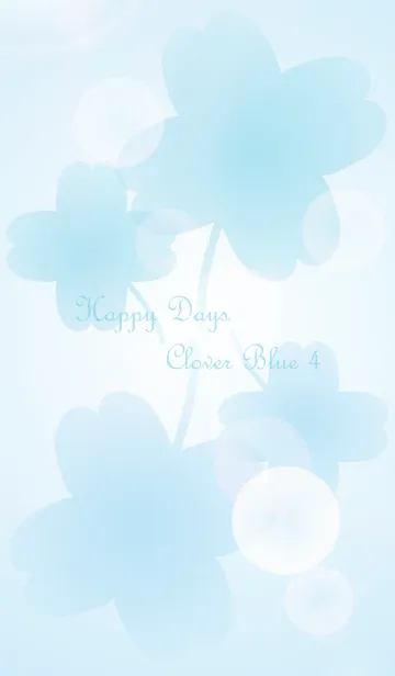 [LINE着せ替え] Happy Days Clover Blue 4の画像1