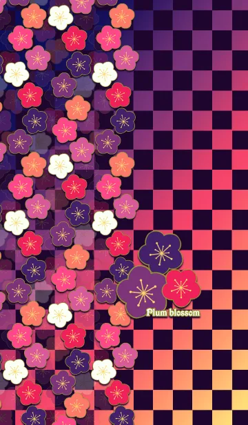 [LINE着せ替え] 艶やか梅花 -Purple ＆ Pink-の画像1