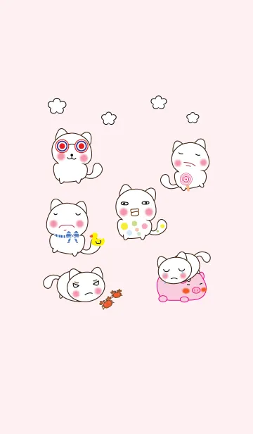 Cute little cat theme v.1 (JP)の着せ替えメイン画像