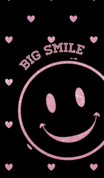 [LINE着せ替え] BIG SMILE PINK LAME HEARTの画像1