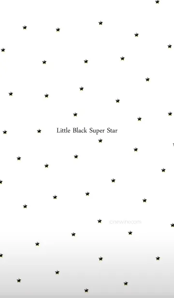 [LINE着せ替え] リトル ブラック スーパースター 白の画像1