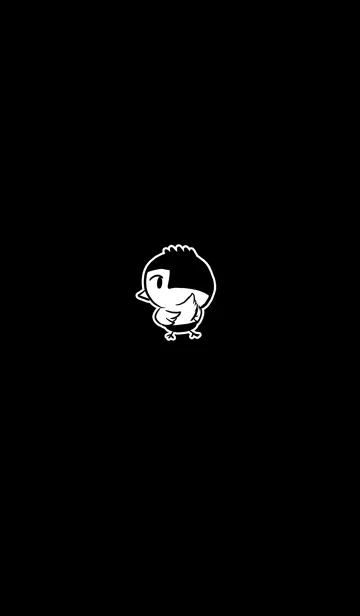 A flat head chick black themeの着せ替えメイン画像