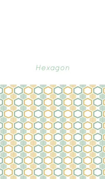 [LINE着せ替え] Hexagon / yellow greenの画像1