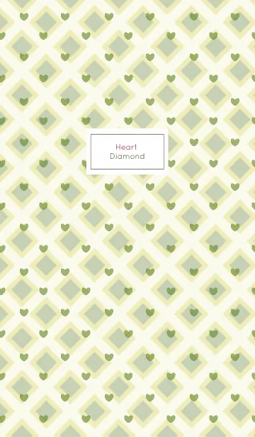 [LINE着せ替え] Diamond / green (heart)の画像1