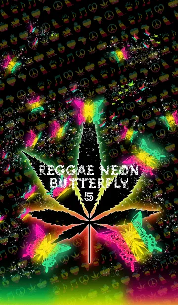 [LINE着せ替え] REGGAE NEON BUTTERFLY5の画像1
