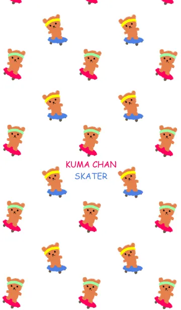 [LINE着せ替え] くまちゃんスケーターの画像1
