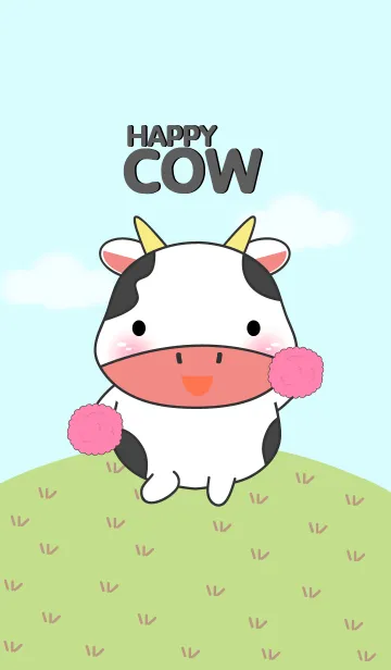 [LINE着せ替え] Happy Cute Cow Theme(jp)の画像1