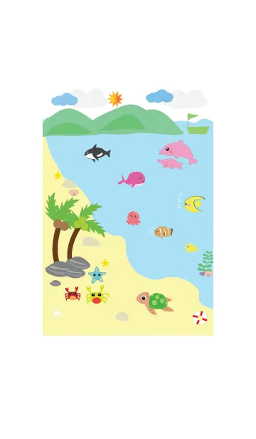 [LINE着せ替え] Beautiful sea v1の画像1